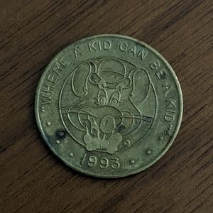 Chuck E Cheese  1993 Arcade Coin Token  Where A Kid Can  Be A Kid Vintage